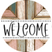 Welcome Door Hanger Sign Wood Stain Decoe-4144-Dh 18 Round
