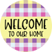 Welcome Door Hanger Spring Dco-01124-Dh 18 Round