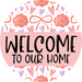 Welcome Door Hanger Valentine Dco-01121-Dh 18 Round
