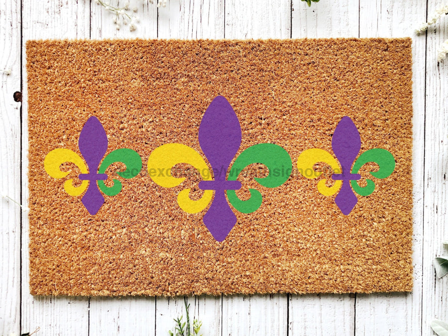 Welcome Mardi Gras Masks Doormat | Nola Housewarming Gift | Fat Tuesday | Doormat Closing Gift | Welcome Doormat | Front Door Home Door Mat