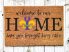 Welcome Mardi Gras Masks Doormat | Nola Housewarming Gift | Fat Tuesday | Doormat Closing Gift | Welcome Doormat | Front Door Home Door Mat