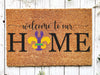 Welcome Mardi Gras Masks Doormat | Nola Housewarming Gift | Fat Tuesday | Doormat Closing Gift | Welcome Doormat | Front Door Home Door Mat