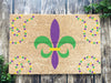 Welcome Mardi Gras Masks Doormat | Nola Housewarming Gift | Fat Tuesday | Doormat Closing Gift | Welcome Doormat | Front Door Home Door Mat
