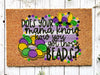 Welcome Mardi Gras Masks Doormat | Nola Housewarming Gift | Fat Tuesday | Doormat Closing Gift | Welcome Doormat | Front Door Home Door Mat