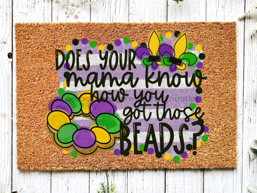 Welcome Mardi Gras Masks Doormat | Nola Housewarming Gift | Fat Tuesday | Doormat Closing Gift | Welcome Doormat | Front Door Home Door Mat