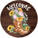 Welcome Sign, Boots Sign, Country Sign, VINYL-DECOE-4049, 10" Vinyl Decal Round