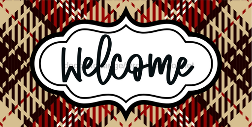 Welcome Sign Dco-00138 For Wreath 6X12 Metal 8X10