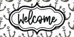 Welcome Sign Dco-00142 For Wreath 6X12 Metal 8X10
