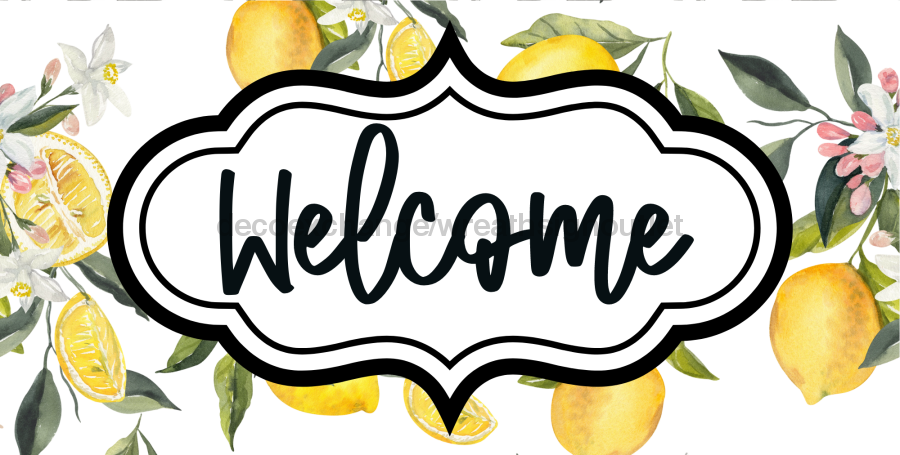 Welcome Sign Dco-00143 For Wreath 6X12 Metal 8X10