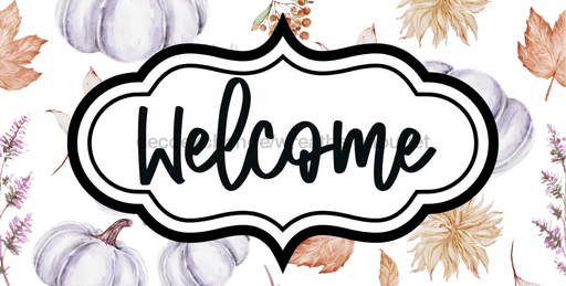 Welcome Sign Dco-00145 For Wreath 6X12 Metal 6 X 12