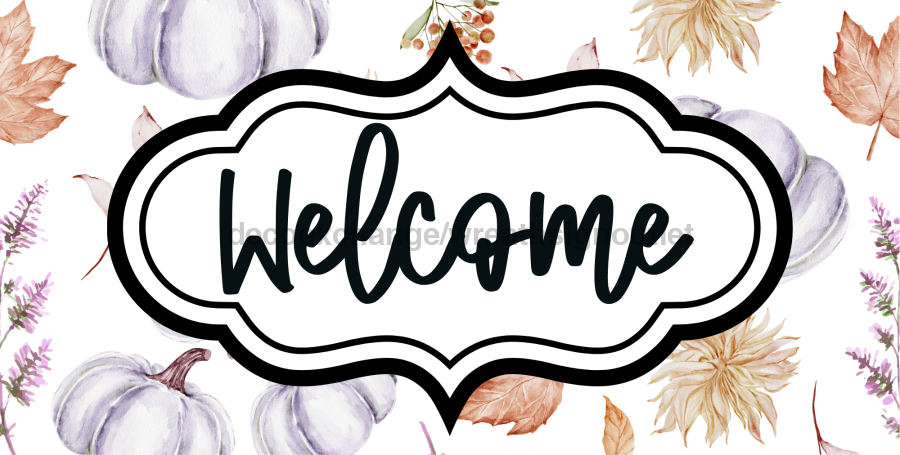 Welcome Sign Dco-00145 For Wreath 6X12 Metal 6 X 12
