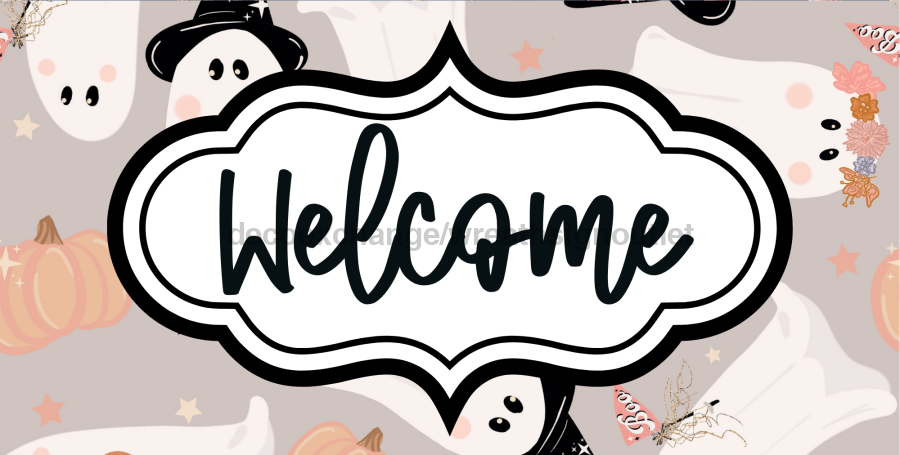 Welcome Sign Dco-00147 For Wreath 6X12 Metal 6 X 12