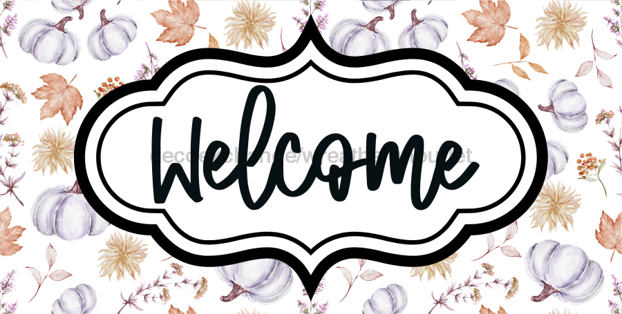 Welcome Sign Dco-00148 For Wreath 6X12 Metal 6 X 12