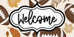 Welcome Sign Dco-00151 For Wreath 6X12 Metal 6 X 12