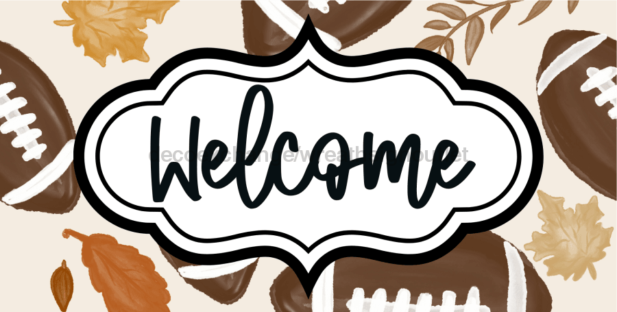 Welcome Sign Dco-00151 For Wreath 6X12 Metal 6 X 12