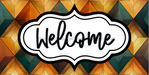 Welcome Sign Dco-00152 For Wreath 6X12 Metal 6 X 12