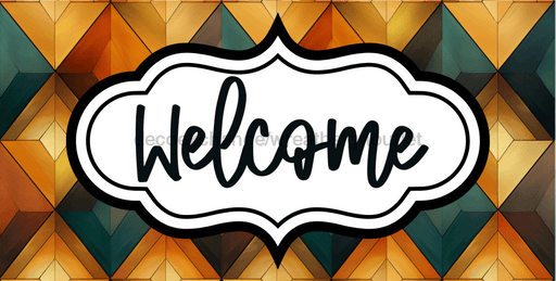 Welcome Sign Dco-00152 For Wreath 6X12 Metal 6 X 12