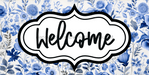 Welcome Sign Dco-00158 For Wreath 6X12 Metal 6 X 12