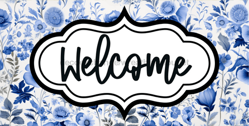 Welcome Sign Dco-00158 For Wreath 6X12 Metal 6 X 12