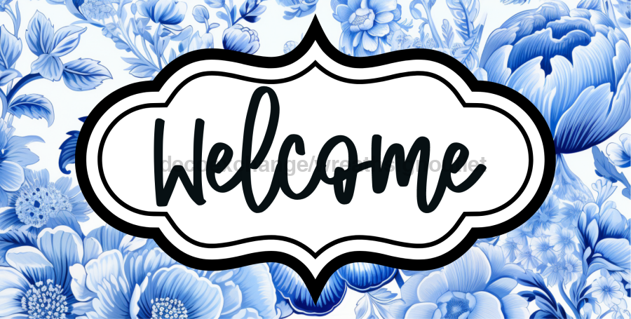 Welcome Sign Dco-00160 For Wreath 6X12 Metal 6 X 12