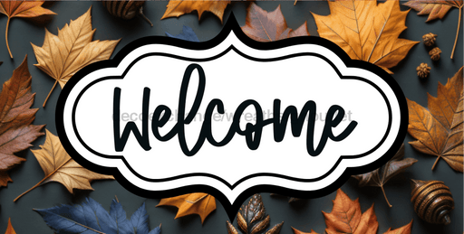 Welcome Sign Dco-00162 For Wreath 6X12 Metal 6 X 12