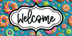 Welcome Sign Dco-00165 For Wreath 6X12 Metal 6 X 12
