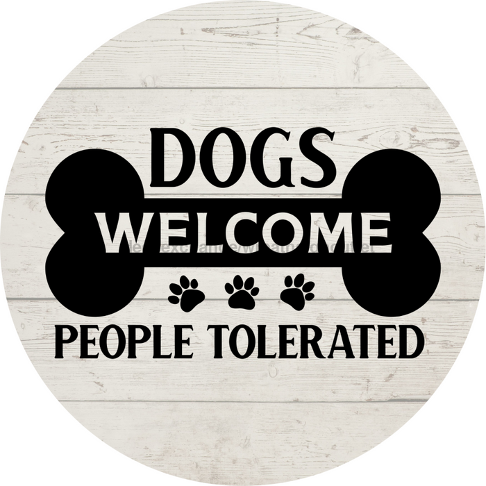 Welcome Sign Dog Decoe-4184 10 Metal Round