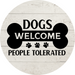 Welcome Sign Dog Decoe-4184 10 Metal Round