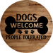 Welcome Sign Dog Decoe-4186 10 Metal Round