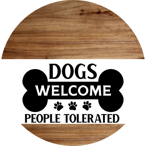 Welcome Sign Dog Everyday Decoe-4157-Dh 18 Wood Round