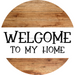 Welcome Sign, Everyday Sign, DCO-00573, Sign For Wreath, 10" Round Metal Sign - DecoExchange®