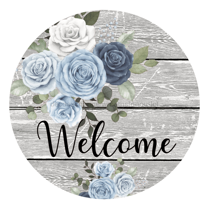 Welcome Sign, Everyday Sign, DECOE-4054-DH, 18 Wood Round