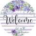 Welcome Sign, Everyday Sign, Purple Sign, DECOE-4053, 10" Metal Round