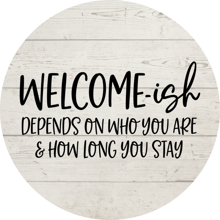 Welcome Sign Funny Decoe-4185 10 Metal Round