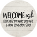 Welcome Sign Funny Decoe-4185 10 Metal Round