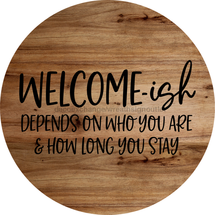 Welcome Sign Funny Decoe-4187 10 Metal Round