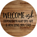 Welcome Sign Funny Decoe-4187 10 Metal Round