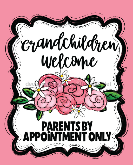 Welcome Sign Grandparents Dco-00576 For Wreath 8X10 Metal