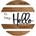 Welcome Sign Hello Decoe-4191 10 Metal Round