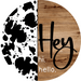 Welcome Sign Hey Country Decoe-4152 10 vinyl Round