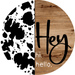 Welcome Sign Hey Country Decoe-4152 10 wood Round