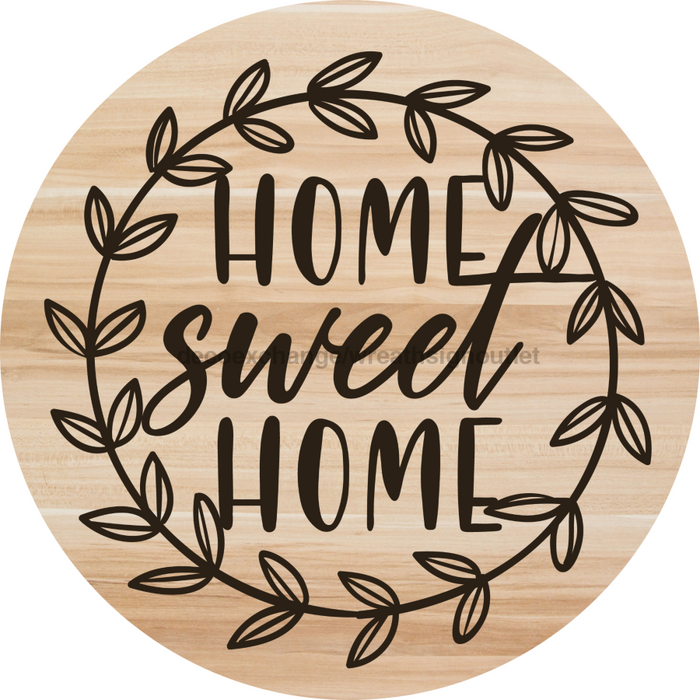 Welcome Sign Home Sweet Decoe-4170 10 Metal Round