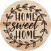 Welcome Sign Home Sweet Everyday Decoe-4170-Dh 18 Wood Round