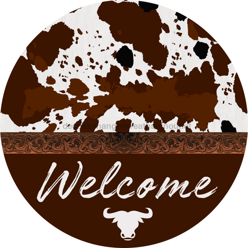 Welcome Sign Western Decoe-5232 10’ Metal Round