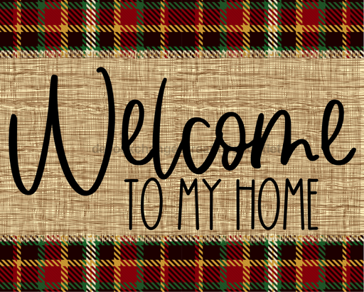 Welcome To My Home Fall Sign Dco-00006 For Wreath 8X10 Metal