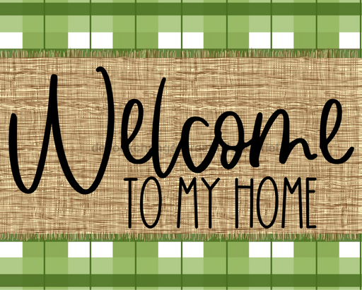 Welcome To My Home Sign Dco-00060 For Wreath 8X10 Metal