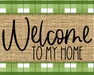 Welcome To My Home Sign Dco-00060 For Wreath 8X10 Metal