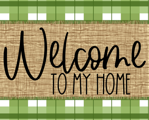 Welcome To My Home Sign Dco-00060 For Wreath 8X10 Metal