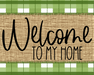 Welcome To My Home Sign Dco-00060 For Wreath 8X10 Metal