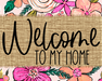 Welcome To My Home Sign Dco-00068 For Wreath 8X10 Metal